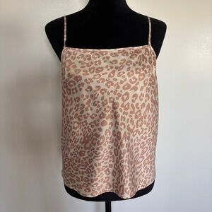 Victoria's Secret Pink Leopard Print Satin Cami Top Large